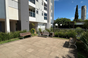 Área de convivência arborizada.